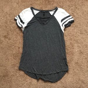 Grey cross over T-shirt